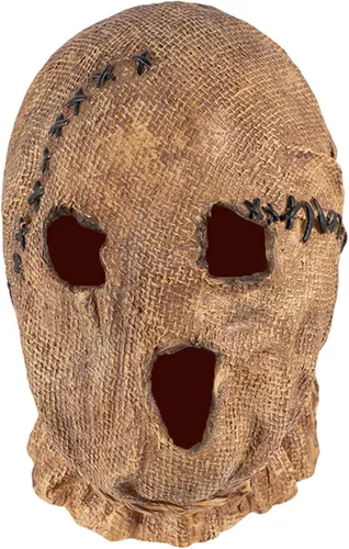 Vista 9 de Aislor Máscara de espantapájaros de terror, máscara de saco de arpillera