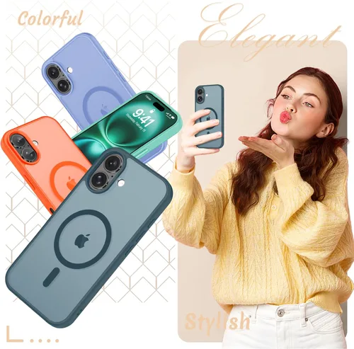 Vista 979 de Funda para Google Pixel 10 Pro XL, cubierta magnética mate, color negro Fit for MagSafe, Screen Protector included, Shockproof Military Grade