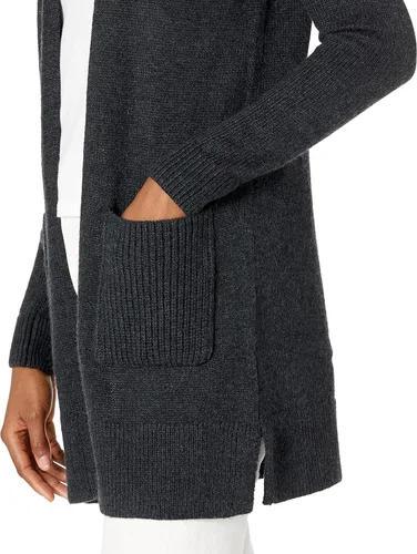 Vista 3 de Tienda Essentials Women's Long-Sleeve Jersey Stitch Open-Front Sweater