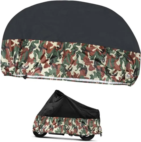 Vista 8 de BESPORTBLE Funda para motocicleta, cubierta transpirable y resistente a la lluvia, protección solar, cubierta de motocicleta, cubierta de lluvia