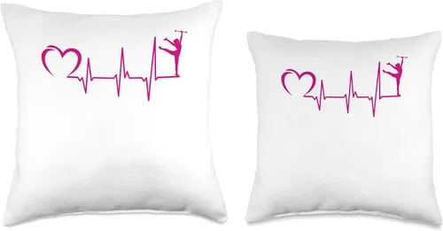 Vista 3 de Awesome Gymnasts heartbeat dance baton twirler Throw Pillow