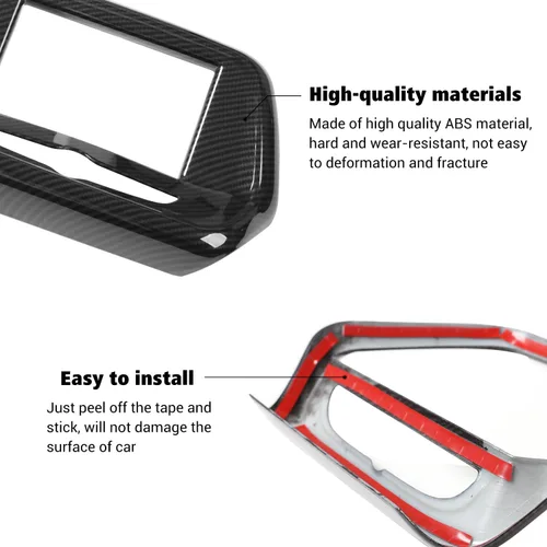 Vista 7 de Voodonala Cubierta del panel de navegación central para Chevy Camaro compatible con Chevy Camaro 2017-2023 (ABS, fibra de carbono negro, 7 pulgadas)
