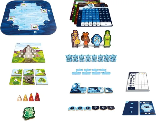 Vista 4 de Lucky Duck Games OROS Juego de mesa – Juego de estrategia de colisión de azulejos con erupciones de volcanes y reunión de sabiduría, divertido juego