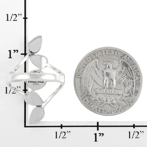 Vista 4 de Anillo turquesa de plata de ley 925 con piedras preciosas auténticas tamaño 6 a 11
