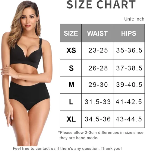 Vista 6 de OLIKEME Ropa interior para el período menstrual para mujer, cintura media, algodón, posparto, bragas para mujer, Multi