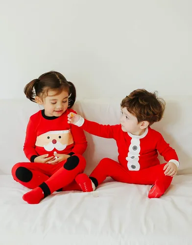 Vista 143 de VAENAIT BABY Infant Toddler Kids Adult Couple Family Matching Women Men Christmas Pjs Xmas Holiday Buffalo Plaid Pajama Set