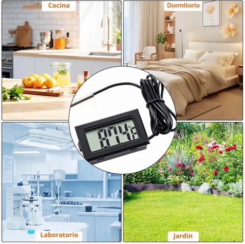 Vista 7 de Termómetro digital LCD para refrigerador, 5 unidades, Fahrenheit -Rango de 50F a 230F, resolución de 0.1 grados, para monitoreo de temperatura