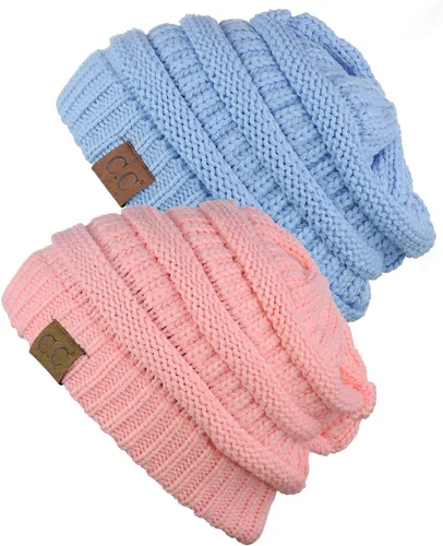 Vista 44 de Gorro a la moda de tejido suave abultado, cálido y elástico de C.C