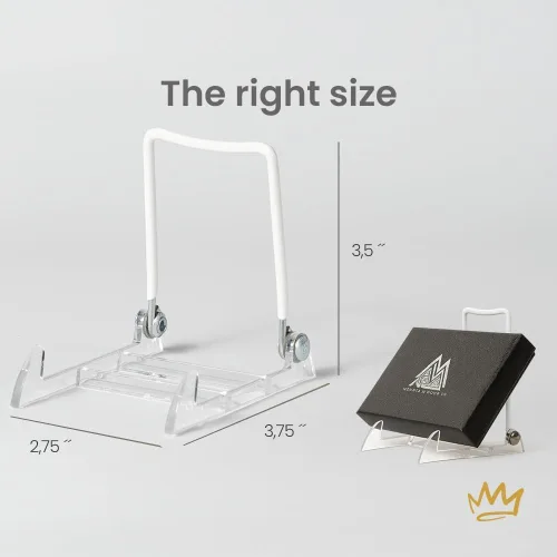 Vista 2 de KINGDOM SOLUTIONS HECHO EN EE.UU. Paquete de 48 caballetes acrílicos ajustables - Soporte para platos - Soporte de libro resistente para arte
