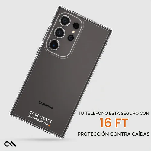 Vista 3 de Case-Mate - Carcasa rígida para Samsung Galaxy S24 Ultra, transparente Compatible con carga inalámbrica, funda resistente para teléfono