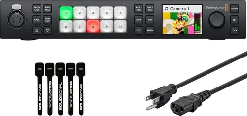 Vista 7 de Blackmagic Design ATEM 2 M/E Constellation HD - Conmutador de producción en vivo con cable de alimentación de 6 pies y paquete de 5 bridas de cable