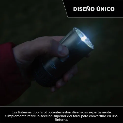 Vista 5 de Cascade Mountain Tech Linterna LED resistente al agua IPX4 de 500 lúmenes con 3 modos de luz para uso al aire libre y de emergencia, paquete de 3