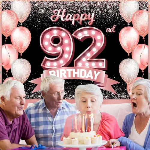Vista 63 de Cartel de feliz cumpleaños décimo oro rosa, telón de fondo, saludos a 10 años, globos de confeti, decoración temática para niñas de 10 años