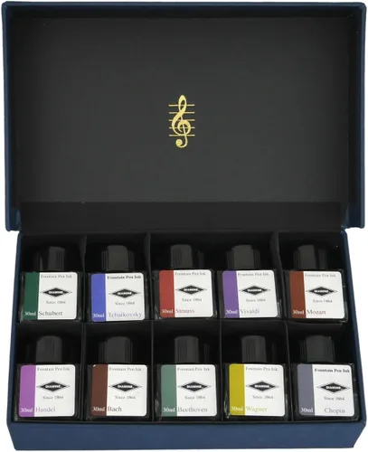 Vista 17 de Tinta embotellada para pluma estilográfica Diamine, 30 ml - Ámbar