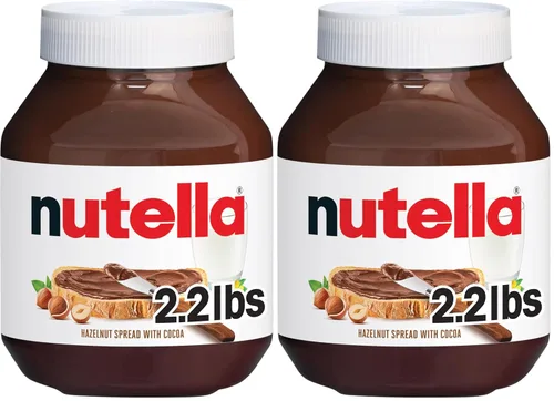 Vista 11 de Nutella - Crema de chocolate y avellanas para untar, cobertura perfecta para panqueques, tarro de 35.2 onzas