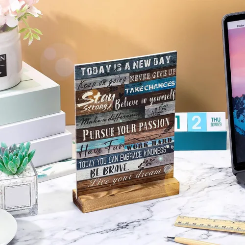 Vista 6 de Namalu Regalos de decoración de escritorio con citas inspiradoras para mujeres, regalos de aliento para mejores amigas, regalos motivacionales