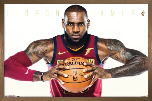 Vista 16 de Trends International NBA Cleveland Cavaliers - Lebron James Wall Poster, 14.725" x 22.375", Barnwood Framed Version Versión enmarcada Barnwood