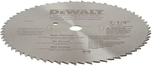 Vista 2 de DEWALT Hoja de sierra circular, 7 1/4 pulgadas, 68 dientes, corte de metales (DW3329)
