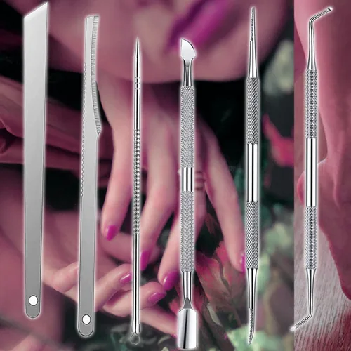 Vista 6 de 6 herramientas de uñas encarnadas, lima y levantadores de uñas de los pies, kit de herramientas profesionales de eliminación de uñas de acero