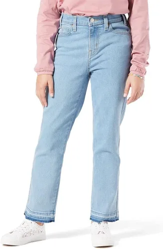 Vista 6 de Signature by Levi Strauss & Co. Gold Pantalones vaqueros de tiro alto y corte recto para niñas (Nuevo) Hacer un chapoteo