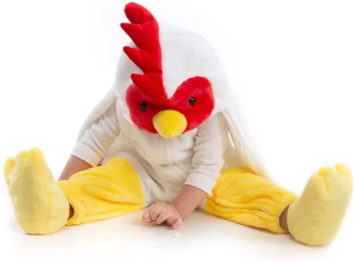 Vista 2 de HSCTEK Disfraz de pollo para bebé, recién nacido, bebé y niño pequeño