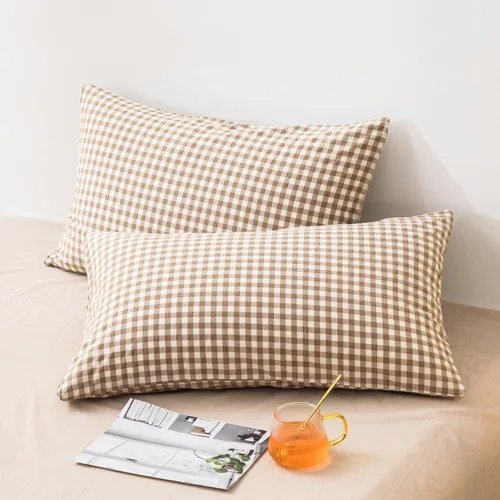 Vista 12 de mixinni Juego de 2 fundas de almohada de microfibra suave de tamaño estándar con bordado floral de color beige, 20 x 26 pulgadas