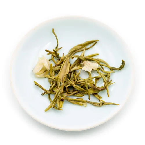 Vista 6 de Oriarm Bi Tan Piao Xue - Té verde con flores de jazmín 2023, lata de 5.82 onzas, té verde de jazmín chino, hoja suelta, Yuqian 1er grado, cultivado
