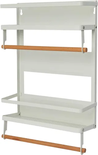 Vista 11 de Household Essentials Estante organizador magnético de metal, negro