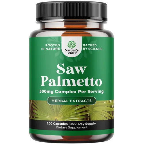 Vista 10 de Extracto de palma enana americana extra fuerte, complejo de hierbas avanzado para la salud del cabello y apoyo urinario con esteroles vegetales