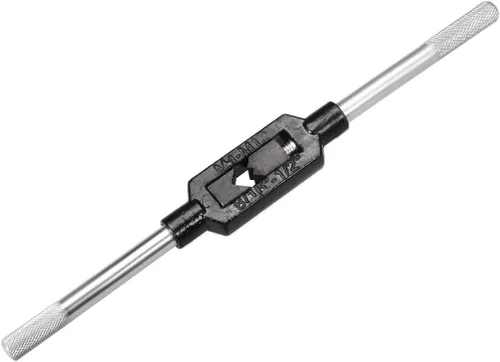 Vista 7 de uxcell Mango de llave de grifo, para roscas métricas M3-M12 1/16"-1/2" (UNC/UNF), soporte para roscado manual para reparación de maquinistas