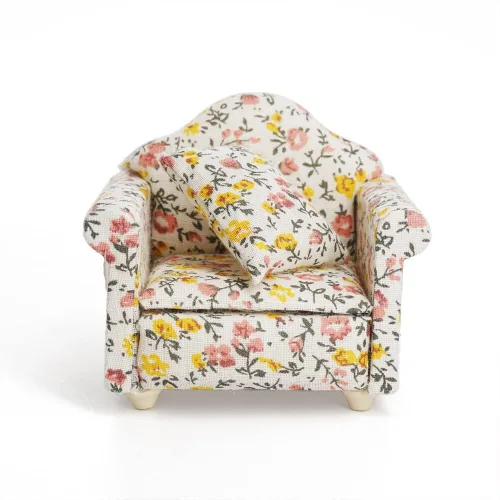 Vista 10 de Odoria 1/12 Silla en miniatura Sillón Casa de muñecas Muebles Accesorios, Azul Oscuro
