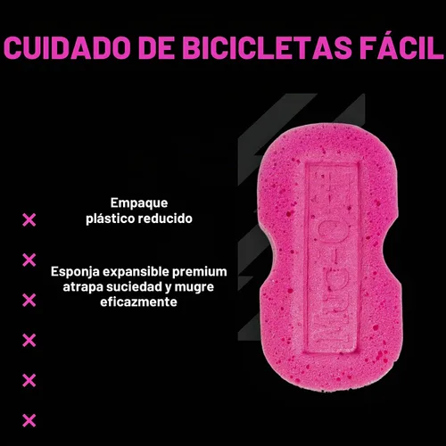 Vista 7 de Muc Off Esponja expansiva: esponja de limpieza de bicicleta Microcell de primera calidad con forma ergonómica y facilidad de uso