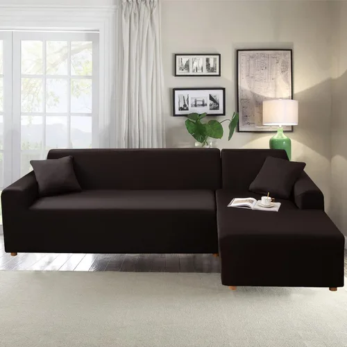 Vista 7 de Fundas de Sofá Seccional 2 Piezas Fundas Elásticas para Sofá Funda Deslizable en Forma de L para Sofá Chaise Funda Protectora de Muebles para Niños