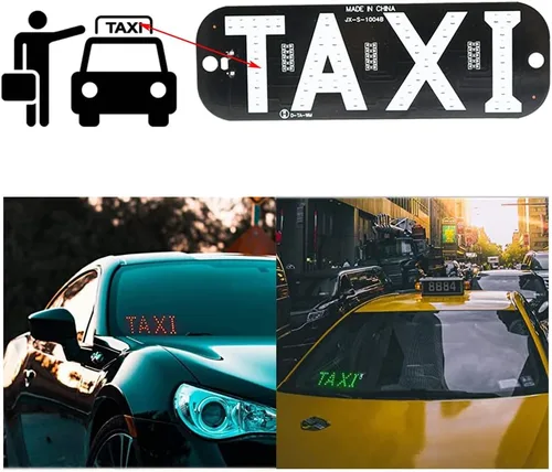 Vista 7 de 2 unids Taxi Led coche parabrisas cabina indicador lámpara 12V taxi signo bombilla parabrisas taxi guía luces (azul)