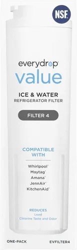Vista 2 de everydrop® Value by Whirlpool Filtro para refrigerador de hielo y agua 4, EVFILTER4, paquete individual