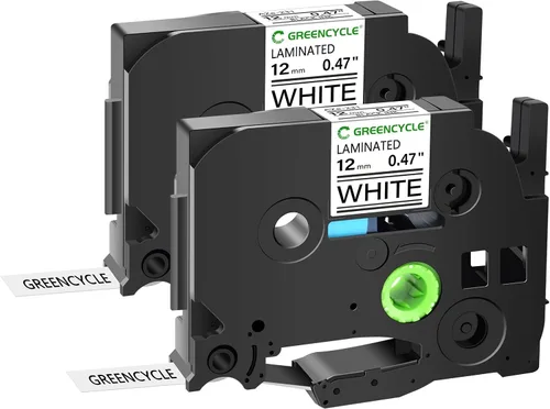 Vista 25 de GREENCYCLE Cinta para etiquetadora Brother P-Touch TZe-831 TZ-831 de 0.472 in 0.47 laminada TZe TZ Gold Tape para PT-D210 PT-D600 PT-H110 PT-1230, 2