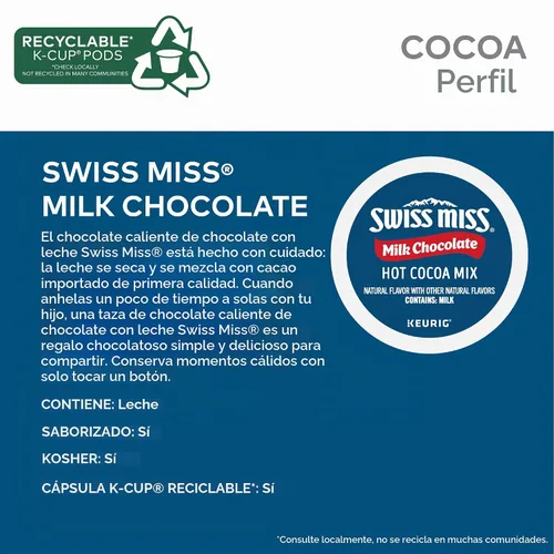 Vista 4 de Swiss Miss Cápsulas K Cup Keurig de Chocolate Caliente con Leche Monodosis, 28