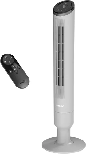 Vista 14 de Lasko RST200 - Ventiladores de torre Apex oscilantes silenciosos de 42" - flujo de aire de 29 pies/s, 28 dB, oscilación de 90°, temporizador de 12H