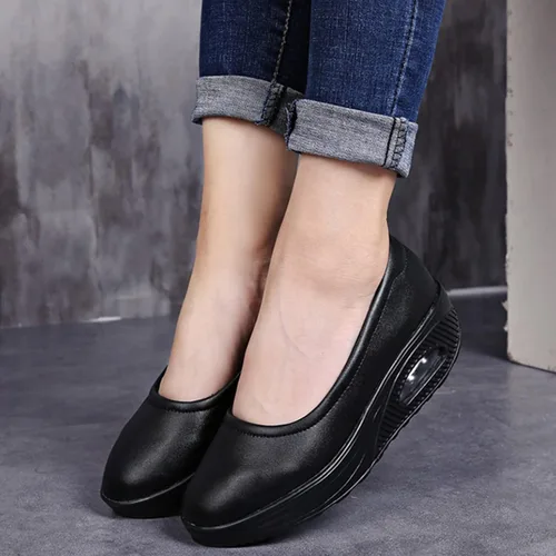 Vista 5 de Veroders Working Nurse Shoes Platform Sneakers - Women's Breathable Mary Jane Sneakers Lightweight Walking Sneakers Wedges Slip On Walking Shoes for