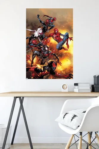 Vista 4 de Marvel Comics Spider-Verse - Póster de pared de The Amazing Spider-Man #13, 34 pulgadas de largo x 22.4 pulgadas de ancho, versión premium sin marco