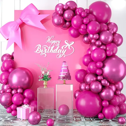 Vista 12 de Kit de arco de globos rosa y azul, kit de guirnalda de 100 globos azul claro rosa macarrón para revelación de género, globos de diferentes tamaños