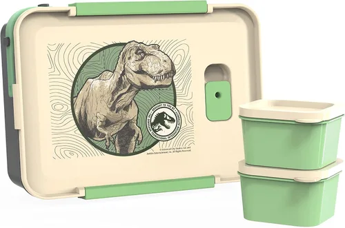 Vista 17 de Zak Designs Blippi Caja Bento de plástico reutilizable con sello a prueba de fugas, asa de transporte, ventilación de vapor para microondas