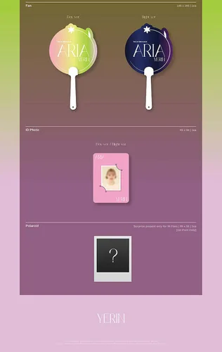 Vista 7 de GFRIEND YERIN ARIA 1st Mini Album ( NIGHT Ver. ) ( Incl. CD+Photo Book+Photo Card+Film Photo Card+Post Card+Fan+ID Photo ) K-POP SEALAD
