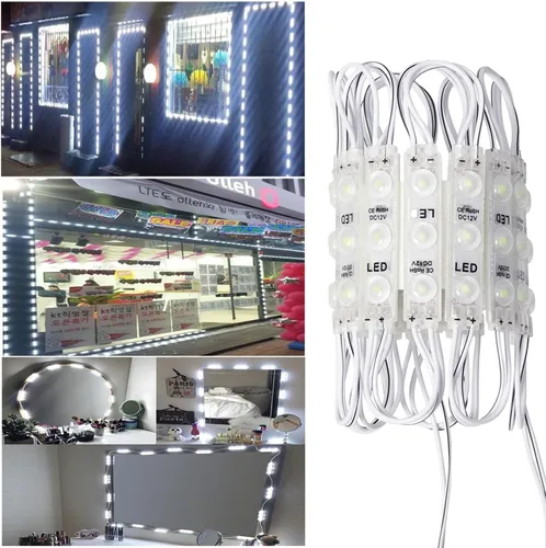 Vista 7 de Módulo LED, luces de repuesto para inflables, color blanco, 20 unidades, 9.8 pies, 3 LED, superbrillantes, 2835 SMD IP65, impermeables