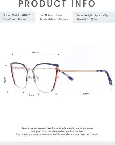 Vista 4 de Lentes de luz azul para mujeres y hombres, anteojos de computadora para hombres y mujeres, antifatiga, gafas de pantalla HD para oficina, lectura