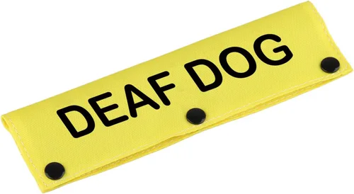 Vista 8 de Funda para correa para perro con discapacidad auditiva, alerta para perro sordo, parche de identificación colgante, regalo de cumpleaños