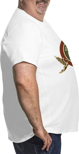 Vista 5 de Mens Large Size T Shirt Basic Camping Short Sleeve Full Season Tee