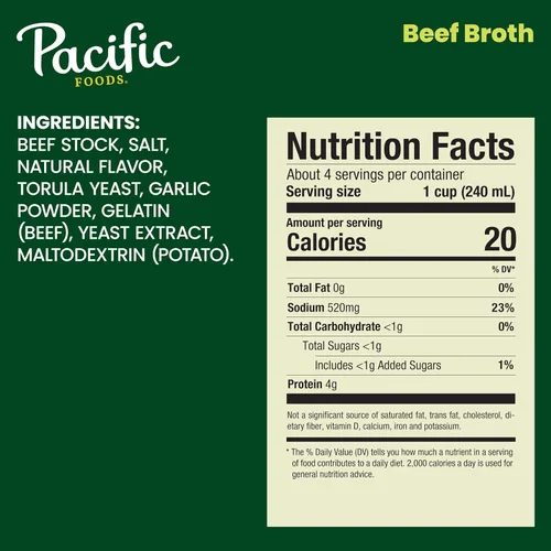 Vista 2 de Pacific Foods - Caldo de res, caja de 32 onzas