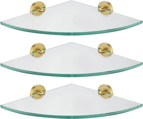 Vista 18 de JQK TGS190L10-PB-P2 - Estante de pared flotante de acero inoxidable 304 para baño, 10 x 10 pulgadas, 2 unidades, color negro