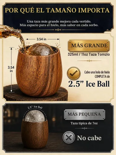Vista 9 de Vaso de madera carbonizada de bourbon (5, 11, onzas líquidas)